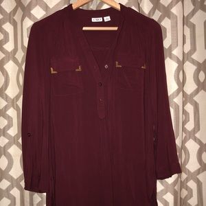 Cato Split Back Tunic Top